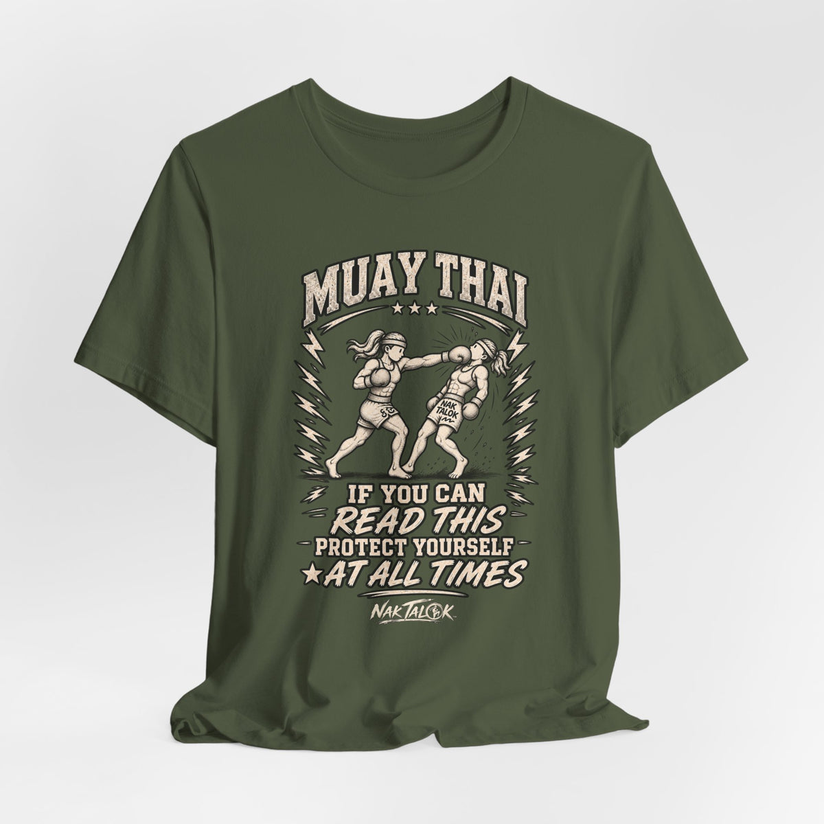 Women’s Muay Thai T-Shirt — “Protect Yourself at All Times” | Nak Talok™