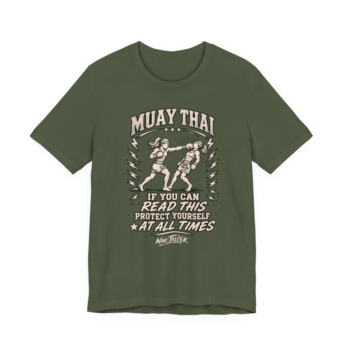 Women’s Muay Thai T-Shirt — “Protect Yourself at All Times” | Nak Talok™